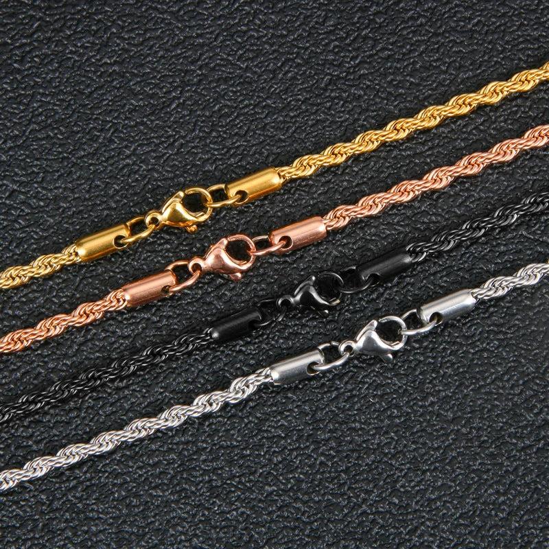 Men's Color-preserving Vacuum Plating Chain Necklace by GJG Denim