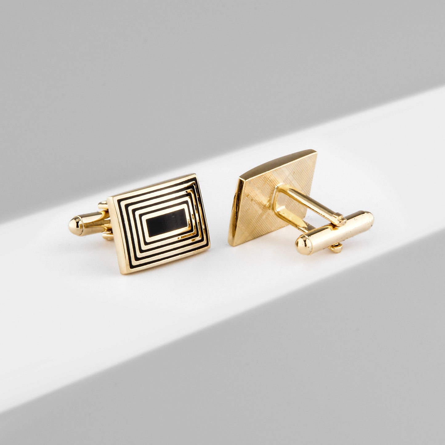 Enamel Gold Plated Copper Cufflinks For Men