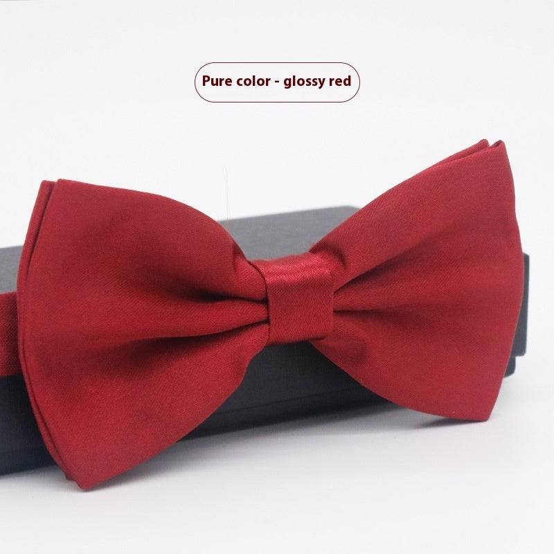 Men's Solid Color Bow Tie
