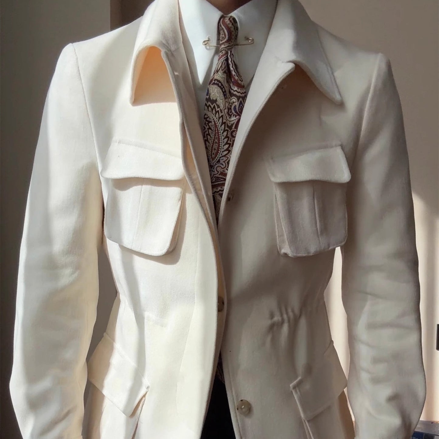 Men's Retro Brushed Warm Mid-length Coat