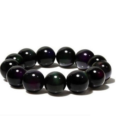 Natural Rainbow Eye Obsidian Bracelet For Men