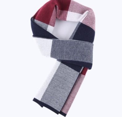 Men's Wool Plaid Scarf