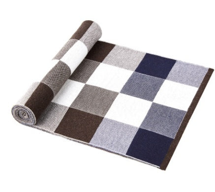 Men's Wool Plaid Scarf