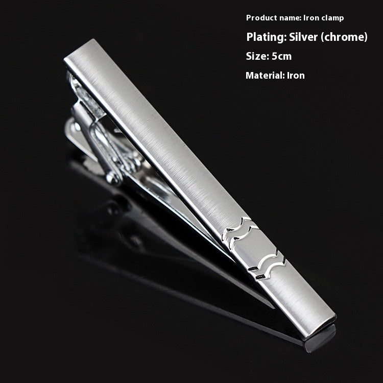 Men's Business Silver Simple Fashion Short Tie Clip