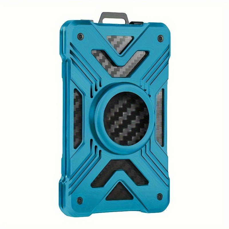 Card Holder Airtag Men's Tracker Case Carbon Fiber Credit Card Clip Wallet
