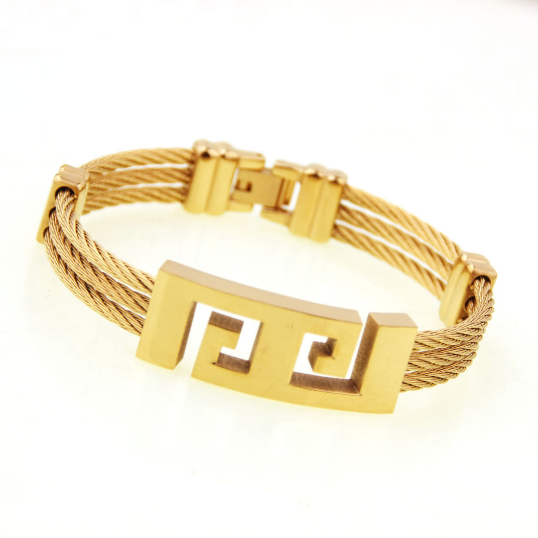 Three-ring Wire Braided Hemp Rope Bracelet For Men