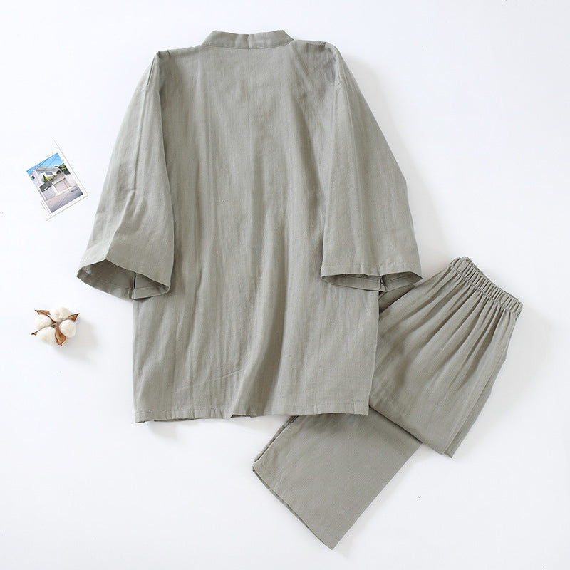 Men's Pure Cotton Gauze Pajamas