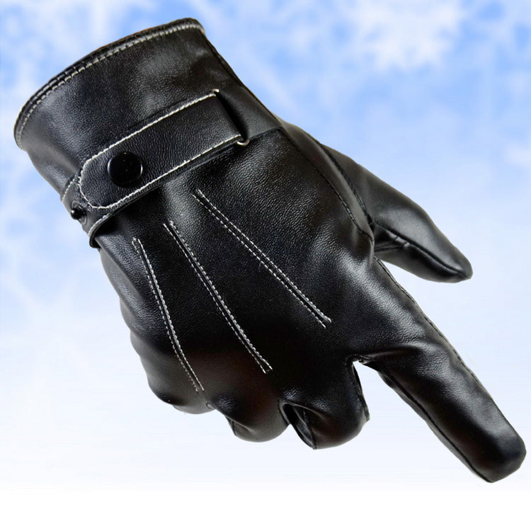 PU Leather Touch Screen Gloves For Men