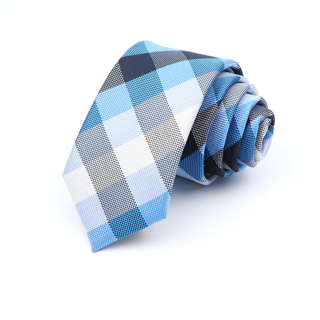 Men's 6cm Casual Ties Skinny Tie Fashion Polyester Plaid