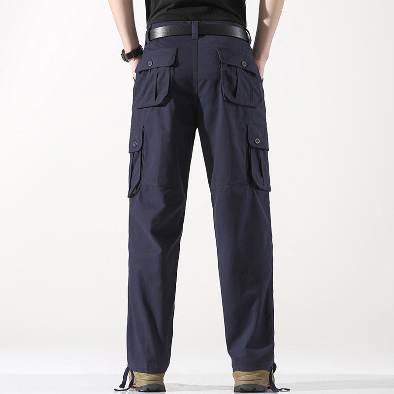 Men's Three-dimensional Pocket Straight-leg Cargo Pants