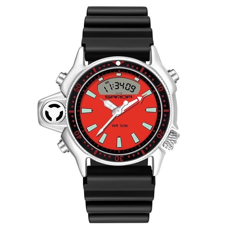 Sports Multifunctional Outdoor Waterproof Large Dial Watch For Men