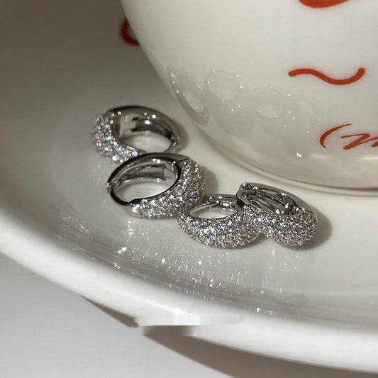 Women's Fashion Personalized Zircon Hoop Earrings