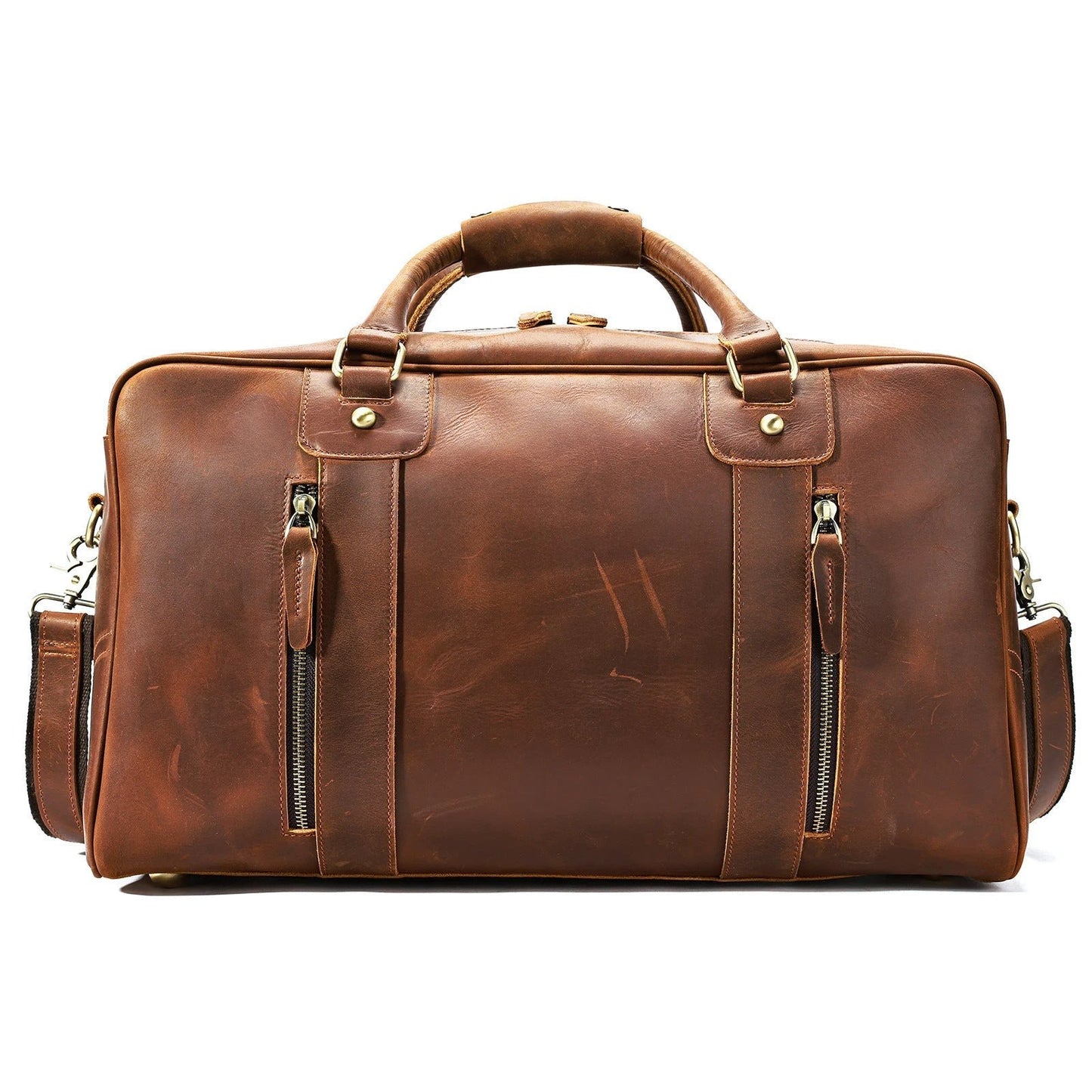 Retro Short-distance Travel Bag Genuine Leather Men by Social Buzz eSIMs