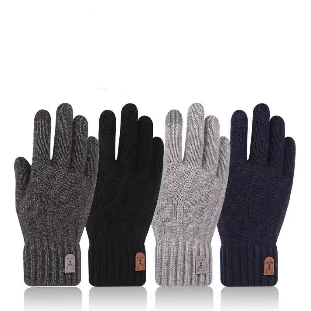 Men's Cold-proof Wool Knitted Gloves