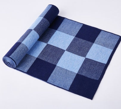 Men's Wool Plaid Scarf