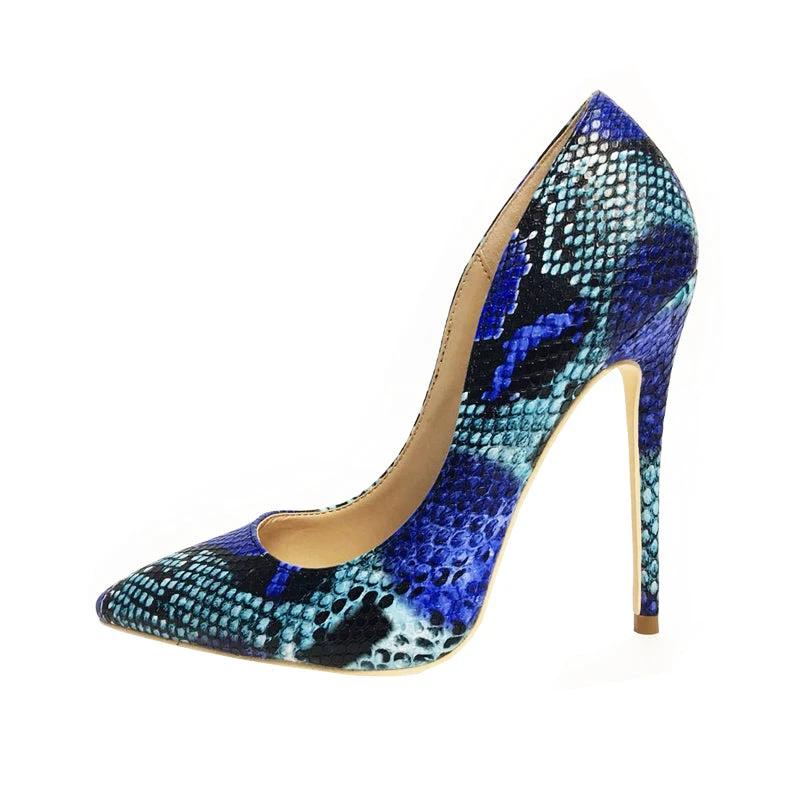 Snakeskin Pumps Leather Shoes by GJG Denim