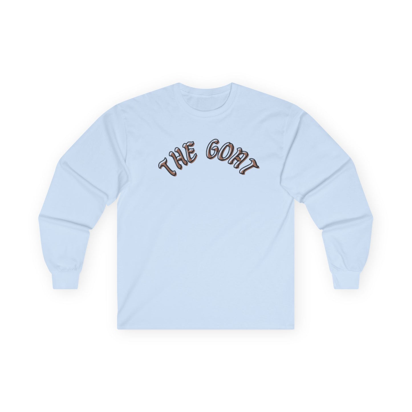 The GOAT Unisex Long Sleeve Tee, Casual Wear, Perfect for Sports Fans, Gift for Him or Her, Iconic Statement Shirt