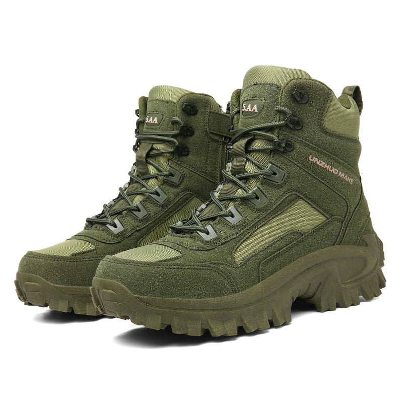 Men's Combat High-top Outdoor Training Combat Hiking Desert Warm Snow Boots