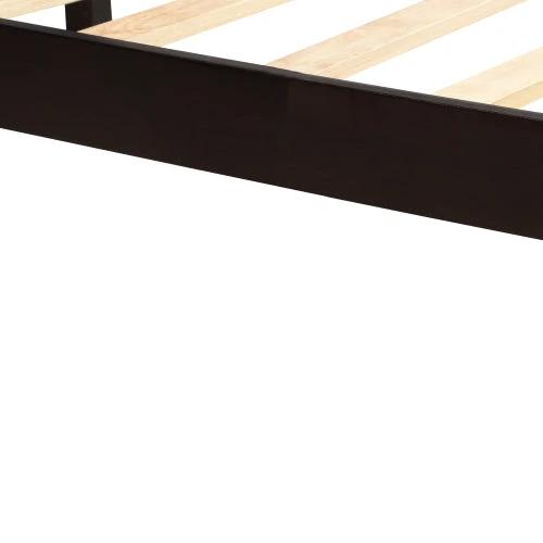 Platform Bed Frame With Headboard, Wood Slat Support, No Box Spring Needed,Twin, Espresso by GJG Denim