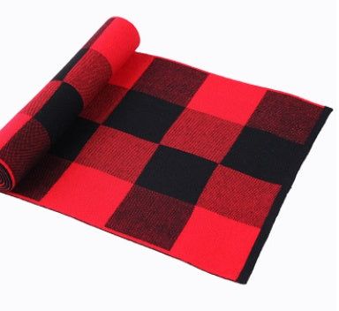 Men's Wool Plaid Scarf