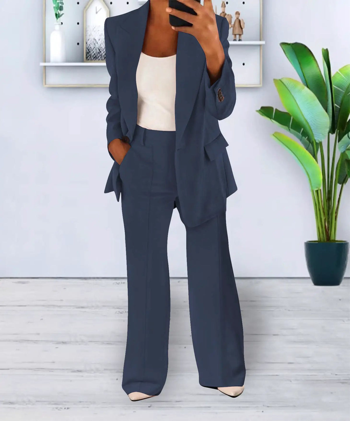 Women's Fashion Leisure Suit Trousers Suit by GJG Denim