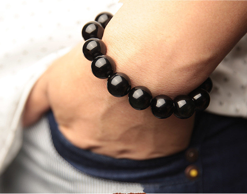 Natural Rainbow Eye Obsidian Bracelet For Men