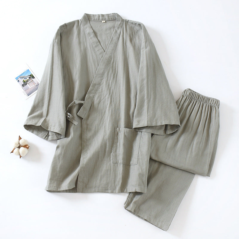 Men's Pure Cotton Gauze Pajamas