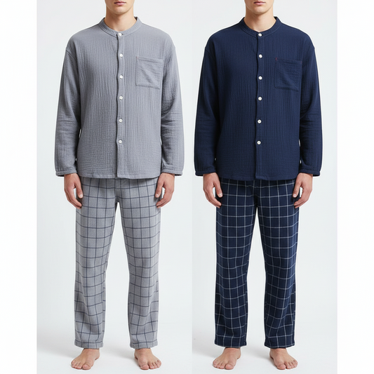 Men's Cotton Gauze Pajama Set