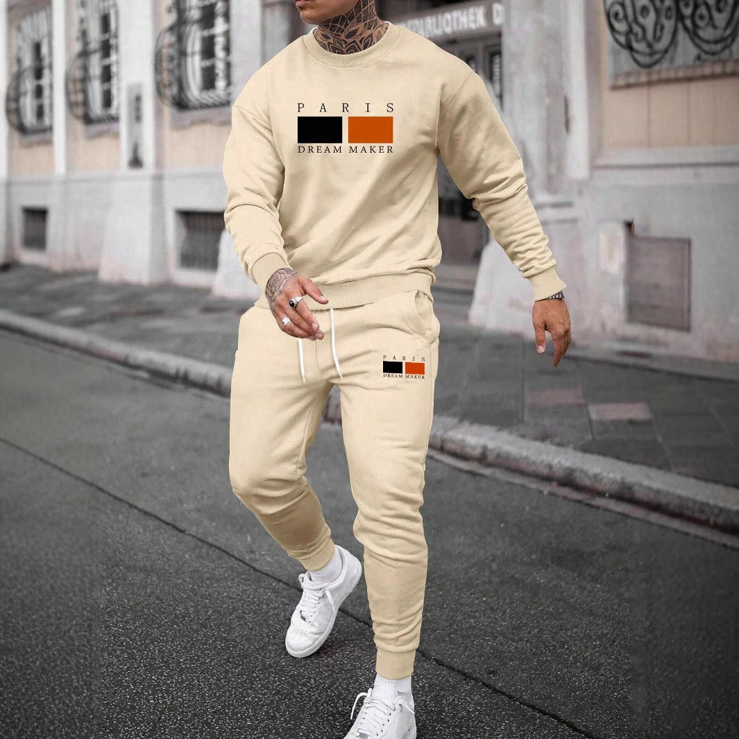 Round Neck Sweater Suit For Men