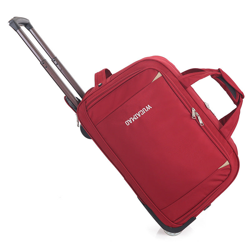 Men's Oxford Cloth Trolley Bag Leisure Travel Folding Luggage