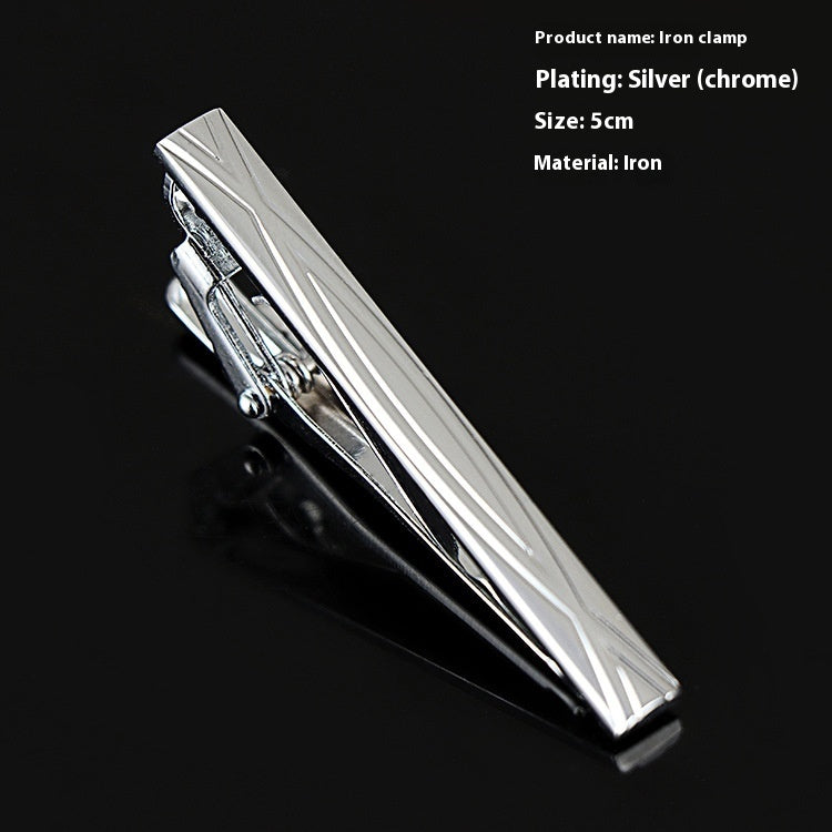 Men's Business Silver Simple Fashion Short Tie Clip