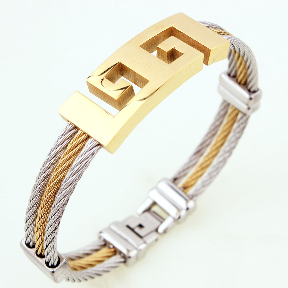 Three-ring Wire Braided Hemp Rope Bracelet For Men