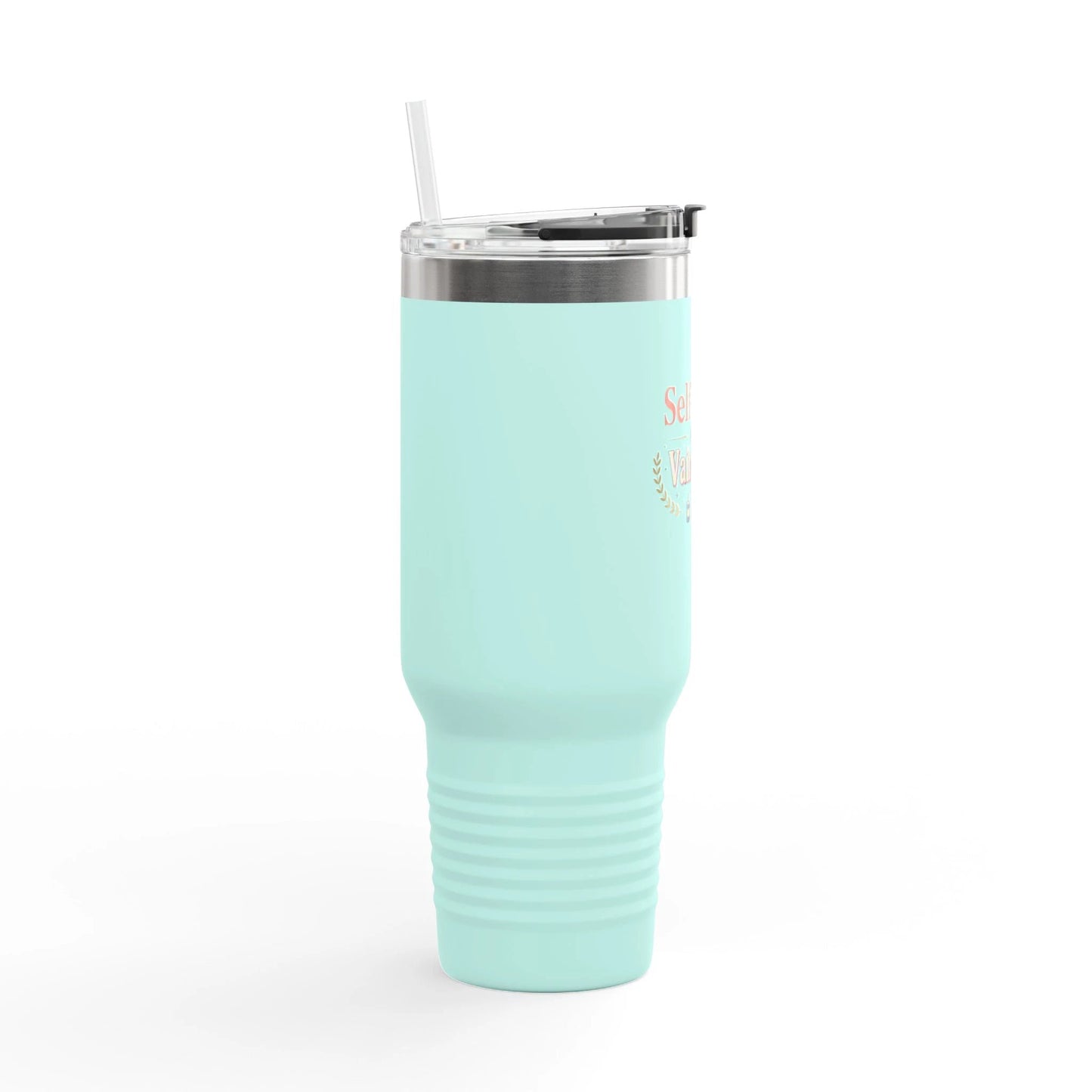40oz Insulated Travel Mug - "Self-Care is my Vain-Game" Comfort Coffee Tumbler by Printify