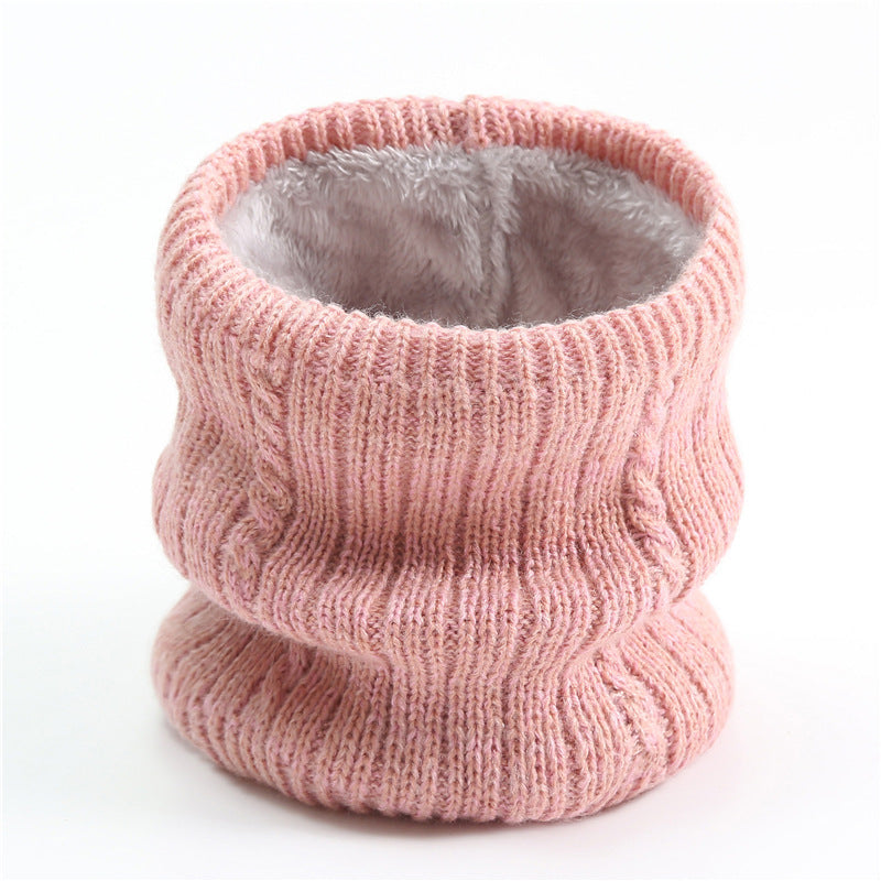 Men's Twist Wide Striped Fleece-lined Knitted Scarf