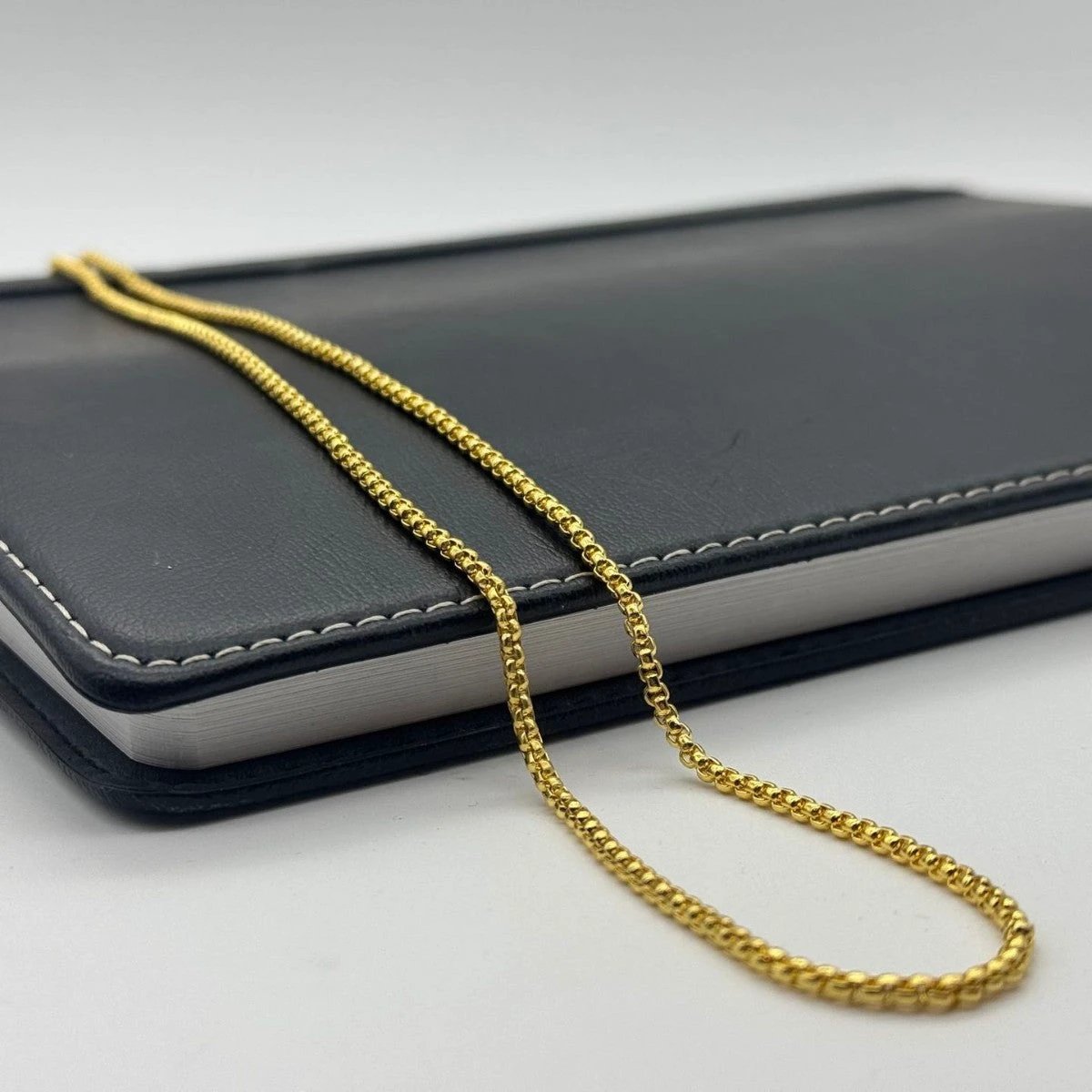 Men's Square Pearl Chain Necklace by GJG Denim