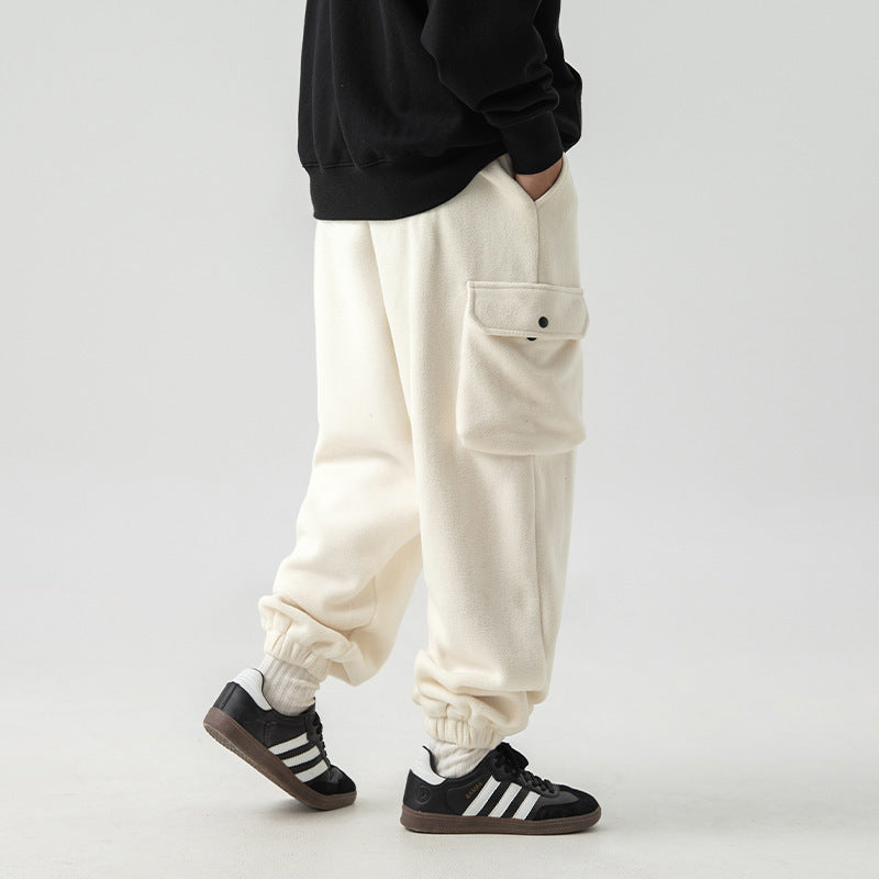 Men's Polar Fleece Loose Sports Workwear Sweatpants