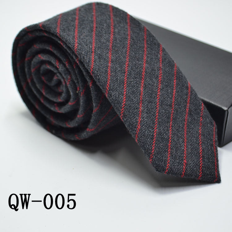 Men's Super Narrow Wool-like Elegant Tie