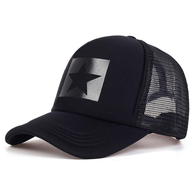 Five-pointed Star Letter Printed Sponge Baseball Hat