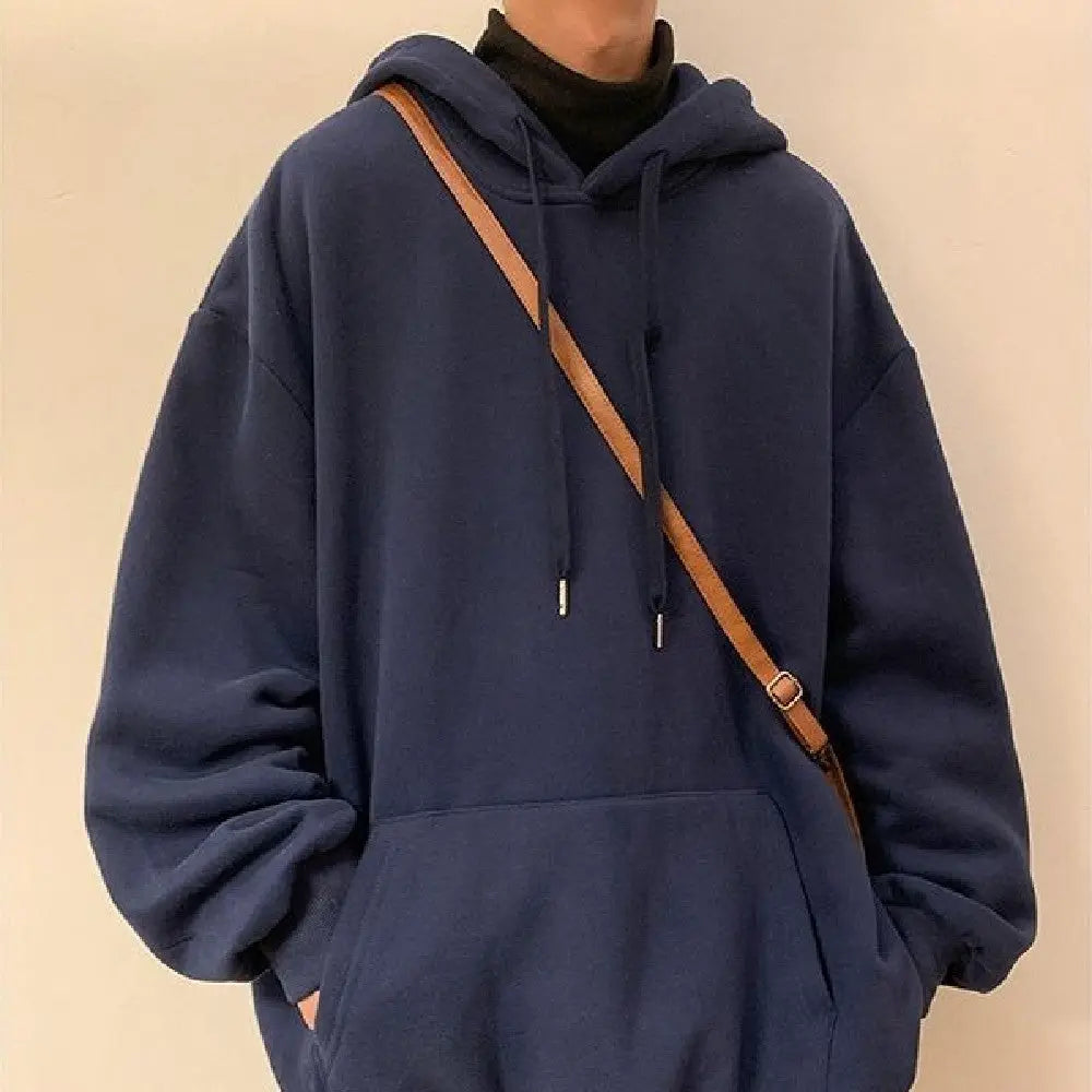 Men's Fashionable Solid Color Hooded sweatshirt by GJG Denim
