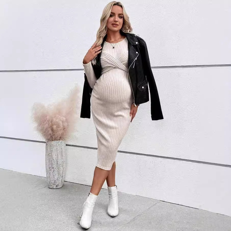 Long Sleeve Maternity Women Dress