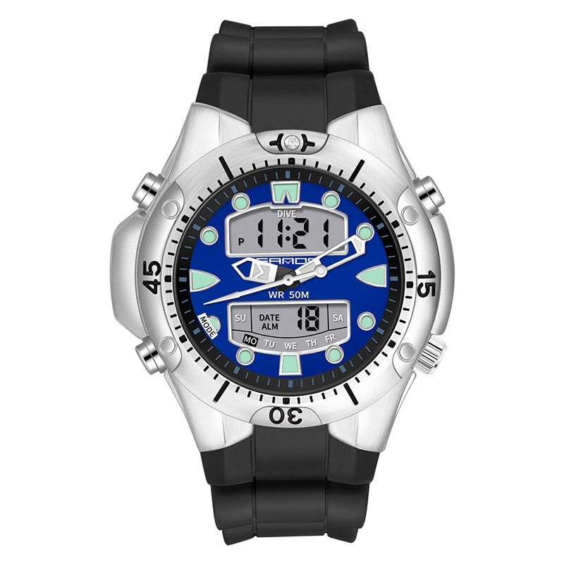 Sports Multifunctional Outdoor Waterproof Large Dial Watch For Men
