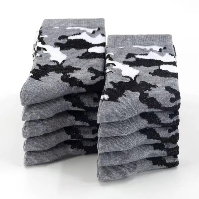 Men's Camoflauge Polyester Cotton Tube Socks