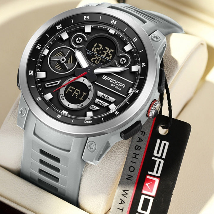 Sports Trend Multifunctional Waterproof Alarm Clock Reminder Electronic Watch For Men