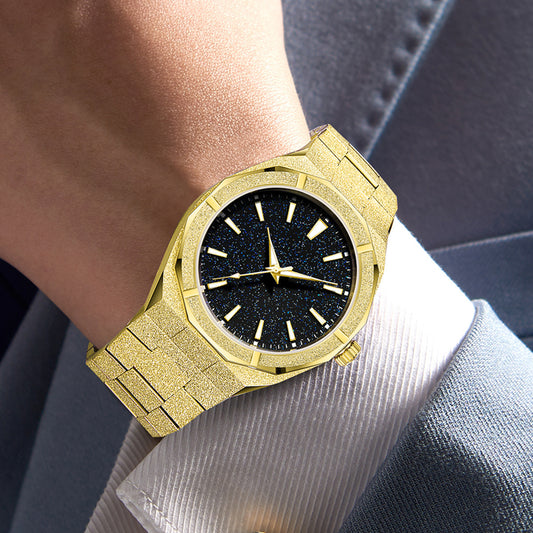 Men's Stainless Steel Frosted Luminous Business Watch