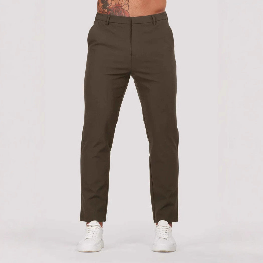 Solid Color Business Casual Men's Pants