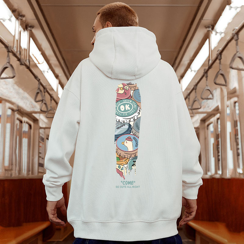 Men's Loose Hooded Sweater