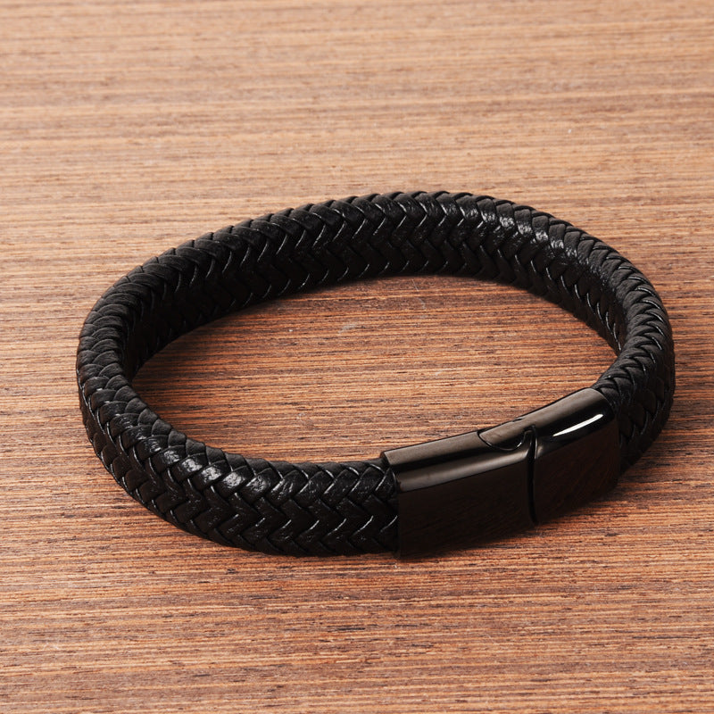 Classic Men's Faux Leather Bracelet
