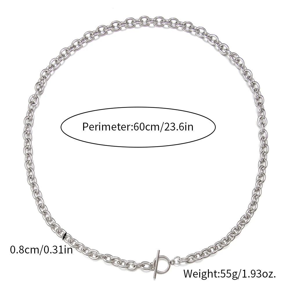 Men's Clavicle Titanium Steel Necklace by GJG Denim