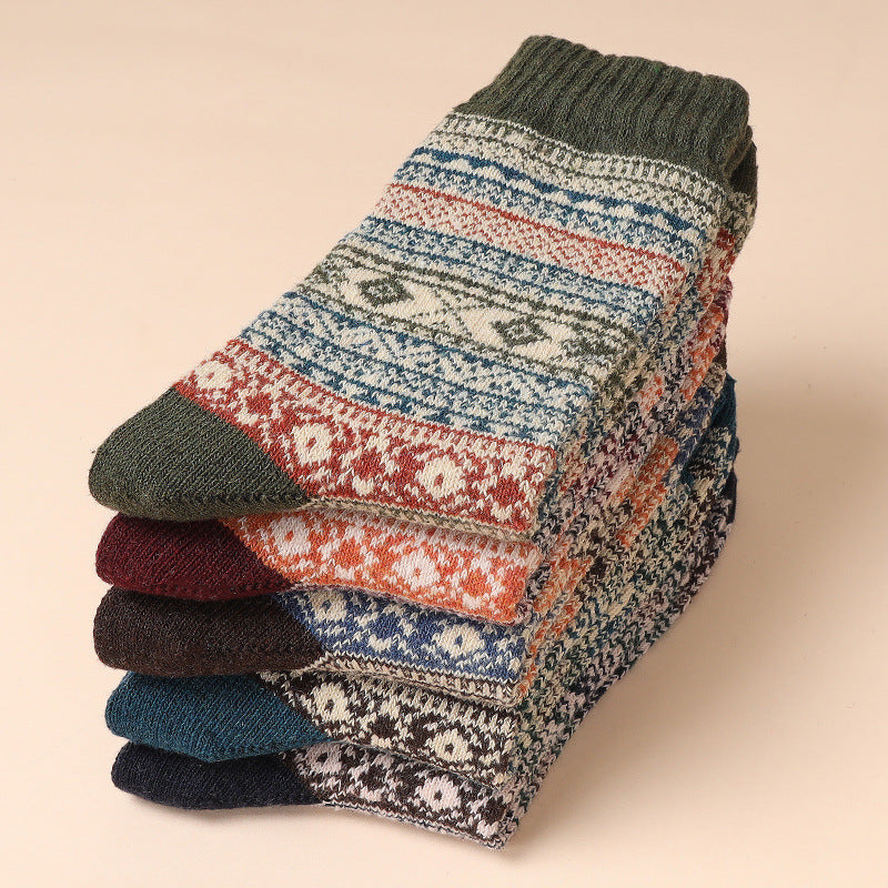 Men's 5-10 Pairs Retro Thick Socks