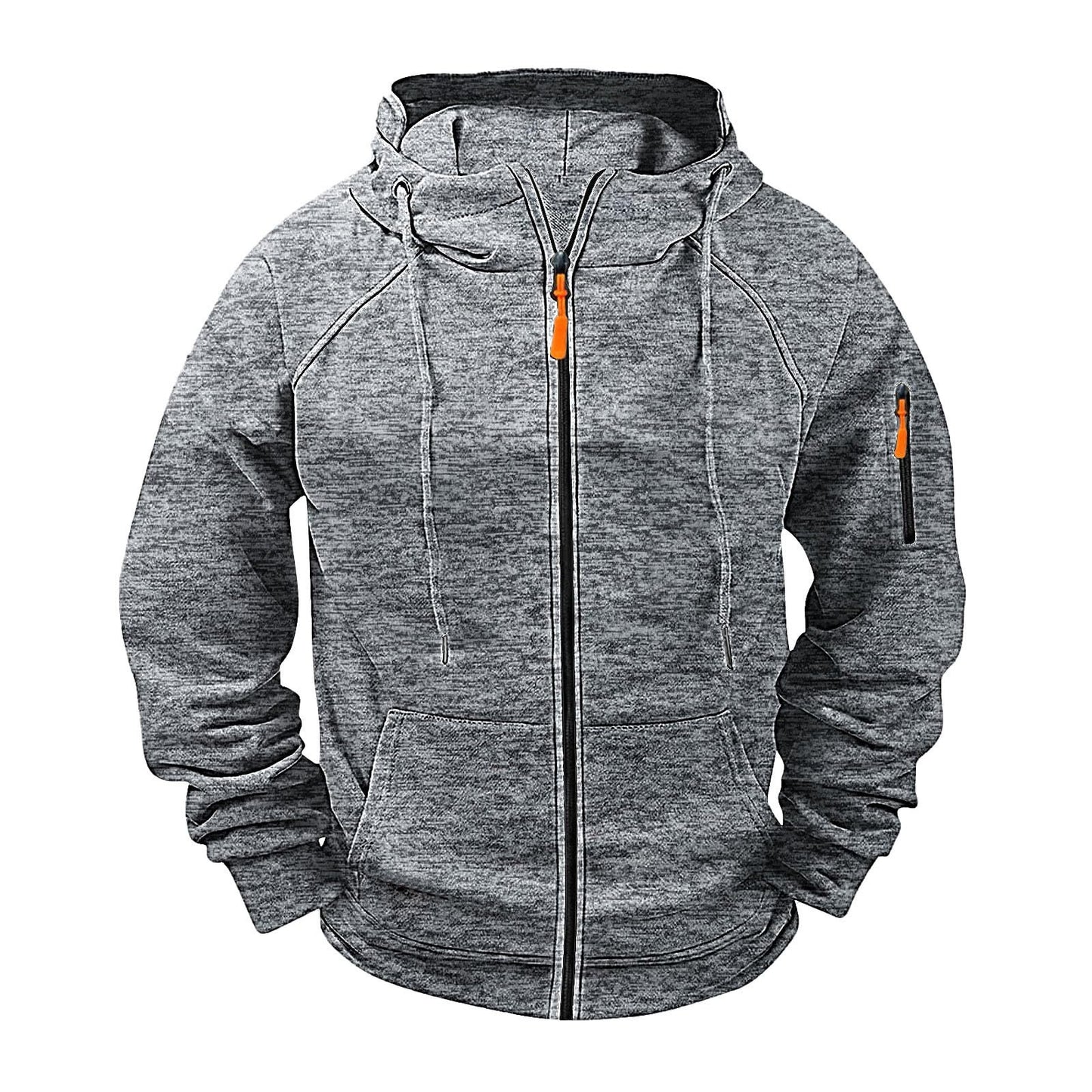Men's Loose Leisure Hooded Zip-up Sweater